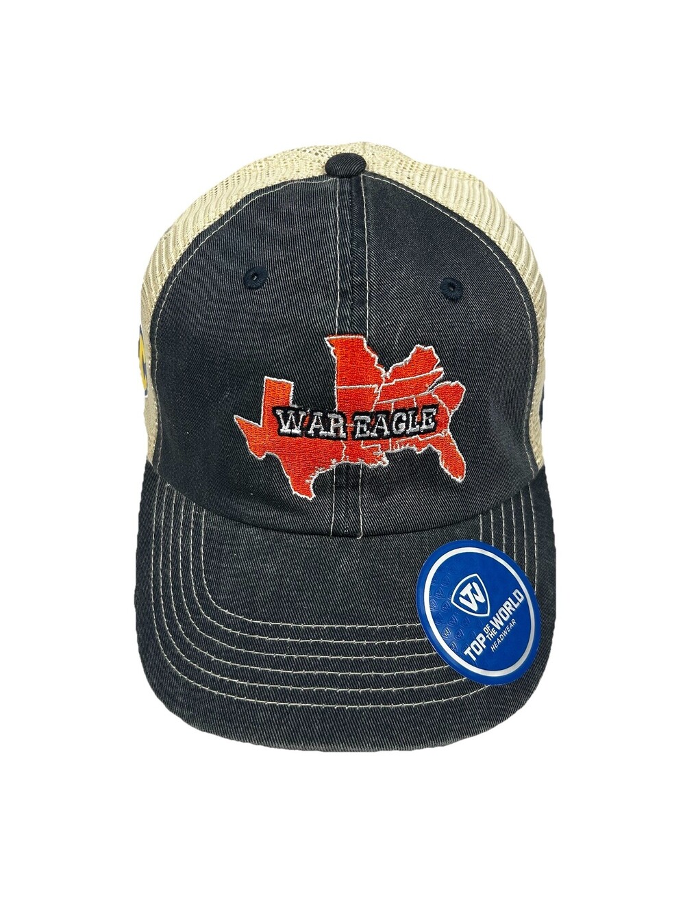 Auburn War Eagle Hat Mesh Snapback Adjustable Gray Ultimate Fit Performance New